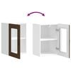 vidaXL Armario pared cocina puerta de cristal Kalmar roble marr&oacute;n