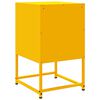 vidaXL Mesitas de noche 2 uds acero amarillo mostaza 36x39x60,5 cm