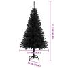 vidaXL Árbol de Navidad con 150 LED con soporte Negro 150 cm PVC