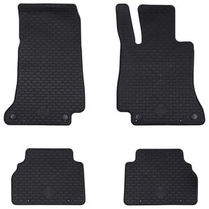 vidaXL Alfombrilla de Coche 4 pcs Negro Goma