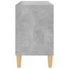 vidaXL Mueble de TV patas de madera maciza gris hormig&oacute;n 69,5x30x50 cm