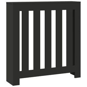 vidaXL Cubierta de radiador madera de ingenier&iacute;a negro 78x20x82 cm