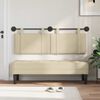 vidaXL Cabecera Colgante Liso Crema 130 x 55 x 5 cm tela