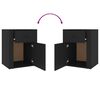 vidaXL Mesita de noche madera contrachapada negro 50x36x60 cm