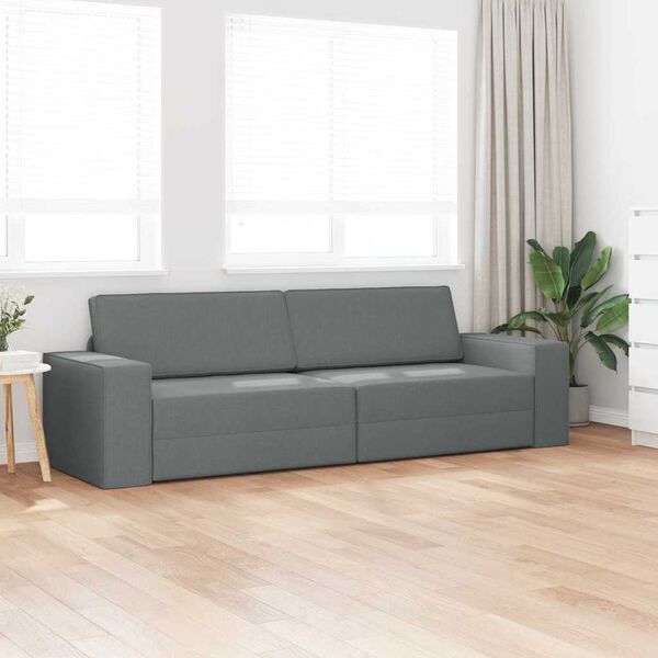 vidaXL Sof&aacute; cama Gris oscuro 245 x 78 x 77 cm tela