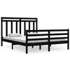 vidaXL Estructura de cama de madera maciza de pino negra 160x200 cm