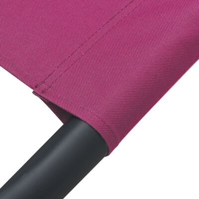 vidaXL Tumbona de exterior de tela rosa