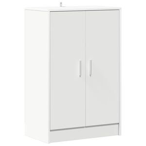 vidaXL Zapatero de madera contrachapada blanco 60x35x92 cm