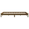 vidaXL Estructura de cama madera maciza pino marr&oacute;n miel 140x190 cm