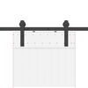 vidaXL Kit de herrajes para puertas correderas acero negro 183 cm