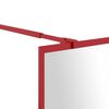 vidaXL Mampara puerta de ducha vidrio transparente ESG rojo 80x195 cm