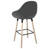 vidaXL Taburetes de cocina 2 unidades tela gris oscuro