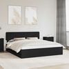 vidaXL Estructura de cama Negro 200 x 200 cm Madera Ingenieril