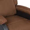 vidaXL Sill&oacute;n de masaje de cuero sint&eacute;tico y tela marr&oacute;n