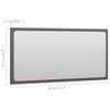 vidaXL Set muebles de ba&ntilde;o 2 piezas madera contrachapada gris brillo