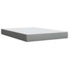 vidaXL Cama box spring con colch&oacute;n tela gris claro 140x200 cm