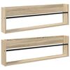 vidaXL Estante de revistas 2 uds. Roble Sonoma 100 x 12 x 30 cm
