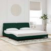vidaXL Estructura cama sin colch&oacute;n terciopelo verde oscuro 200x200 cm