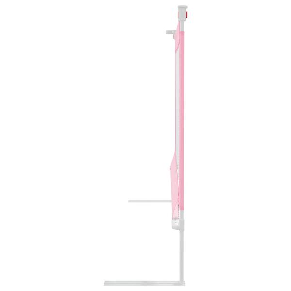 vidaXL Barandilla de seguridad cama de ni&ntilde;o tela rosa 90x25 cm
