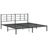 vidaXL Estructura cama sin colchón con cabecero metal negro 193x203 cm