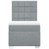 vidaXL Cama box spring con colch&oacute;n tela gris claro 90x190 cm