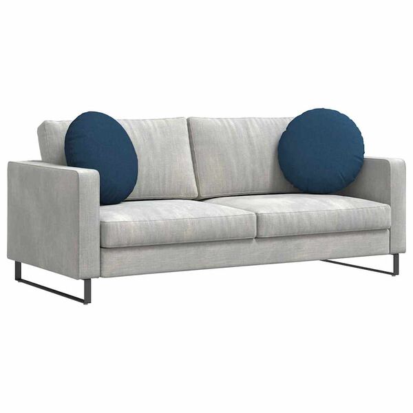 vidaXL Cojines para asiento 2 pcs Azul Ø50 x 19 cm tela