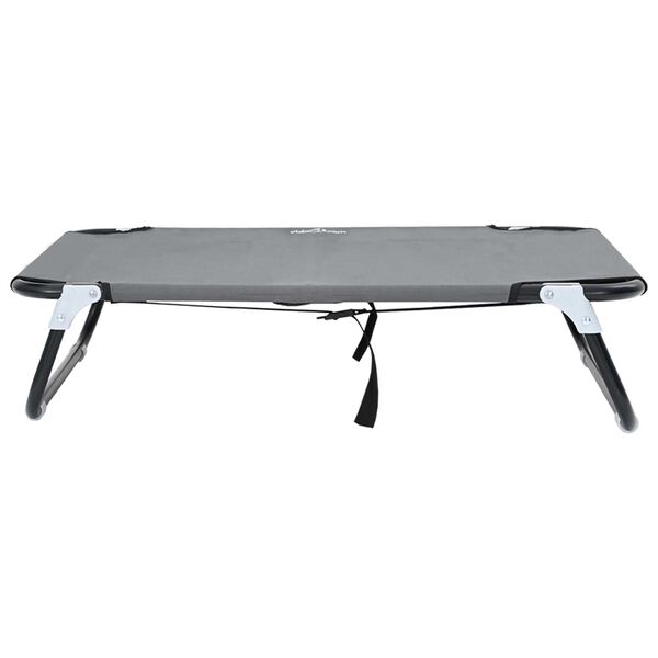 vidaXL Cama para perro Manual Gris Claro 80 x 55 x 18 cm Acero