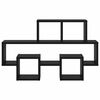 vidaXL Estante de pared con estante Roble negro 82 x 15 x 51 cm