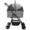 vidaXL Carrito Plegable para Mascotas Ajustable Gris 81 x 47 x 99 cm