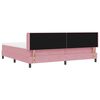 vidaXL Cama tipo Box Spring con colch&oacute;n Rosa 200 x 200 cm Terciopelo