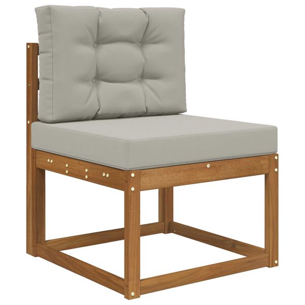 vidaXL Coj&iacute;n para sof&aacute; de exterior 2 pcs Gris Poli&eacute;ster