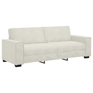 vidaXL Sof&aacute; de 3 plazas terciopelo color crema 220x78x84 cm