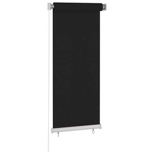 vidaXL Persiana enrollable de exterior 65(ancho)x140(alto)cm negro
