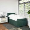 vidaXL Cama box spring con colch&oacute;n terciopelo verde oscuro 90x200 cm
