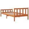 vidaXL Estructura de cama sin colch&oacute;n madera maciza marr&oacute;n 75x190 cm