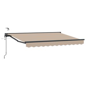 vidaXL Toldo Retr&aacute;ctil El&eacute;ctrico Beige y Antracita 3,5 x 2 m