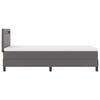 vidaXL Cama tipo Box Spring Gris 90 x 200 cm Cuero sint&eacute;tico