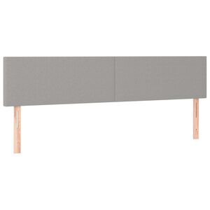 vidaXL Cabeceros tela gris claro 200x5x78/88 cm