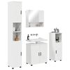 vidaXL Juego de muebles de baño con puerta 4 pcs Blanco brillante