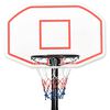 vidaXL Canasta de baloncesto polietileno blanco 258-363 cm