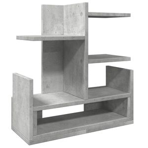 vidaXL Organizador escritorio madera ingenier&iacute;a hormig&oacute;n 49x20x52,5 cm