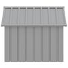 vidaXL Casa para perros acero galvanizado gris 116,5x153x81,5 cm