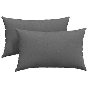 vidaXL Cojines de sof&aacute; 2 pcs Gris oscuro 50 x 30 cm tela