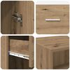 vidaXL Alacena Roble artesanal 50 x 42,5 x 225 cm Madera contrachapada