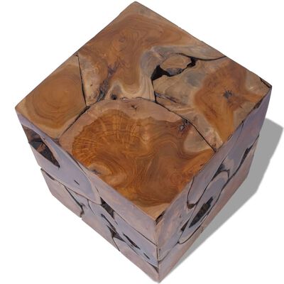 vidaXL Taburete de madera maciza de teca