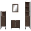 vidaXL Set de muebles ba&ntilde;o 4 pzas madera contrachapada roble marr&oacute;n
