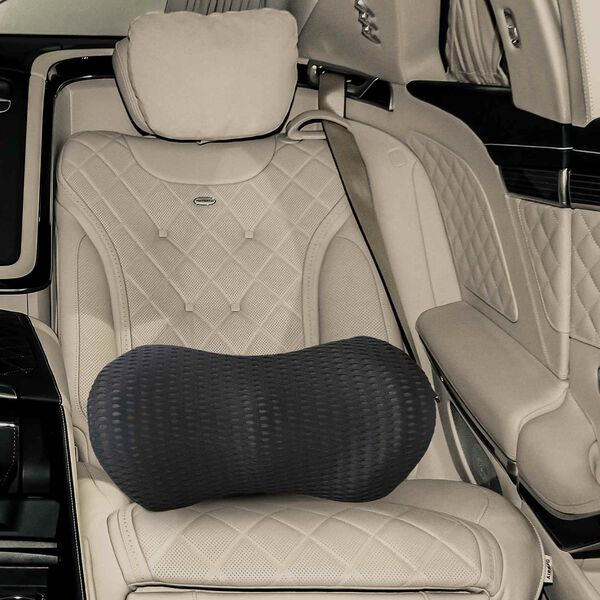 vidaXL Almohada con almohada Negro 47 x 24 x 13 cm Malla 4D