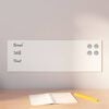 vidaXL Pizarra magn&eacute;tica de pared vidrio templado blanco 60x20 cm