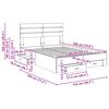 vidaXL Estructura de cama con caj&oacute;n con cabecera Madera contrachapada