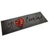 vidaXL Alfombra de cocina lavable terciopelo texto Cooking 60x180 cm